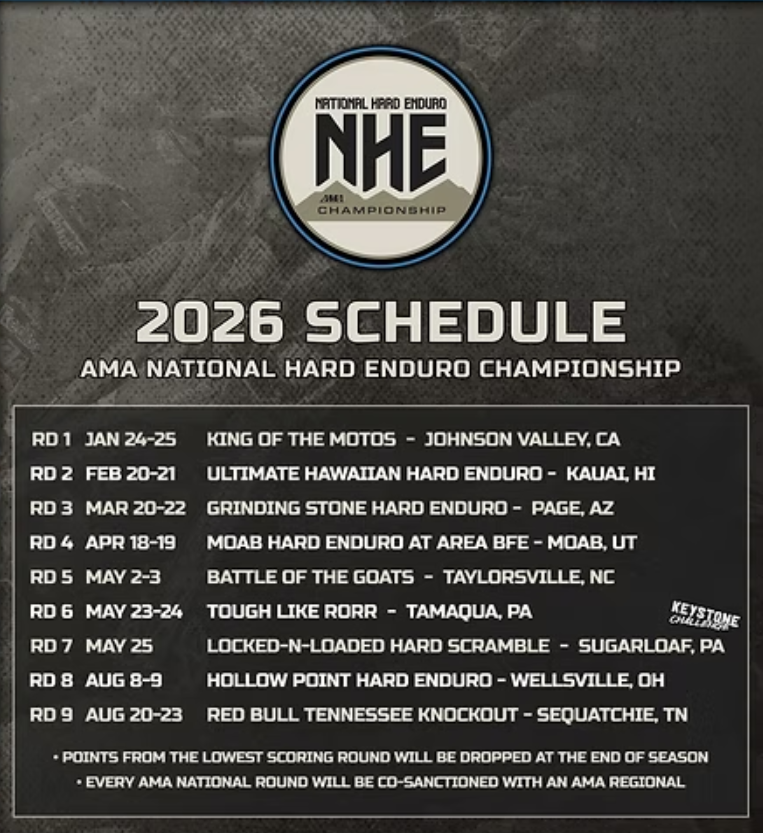 2026 National Hard Enduro Schedule